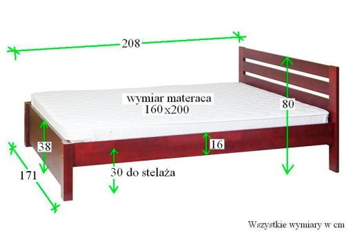 Кровать из сосны Ханья 160х200 + толстый каркас