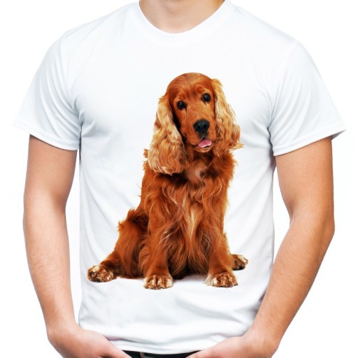 Koszulka z psem cocker spanielem spaniel pies HQ S