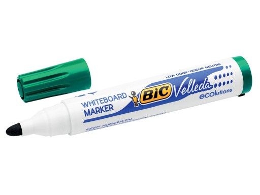 Marker do tablic BIC VELLEDA 1701 zielony okrągły - 6 sztuki