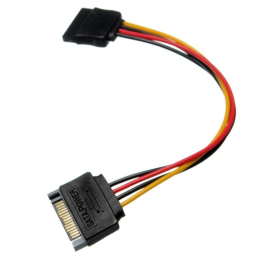 SATA 15-контактный удлинительный кабель питания M/F, 19 см