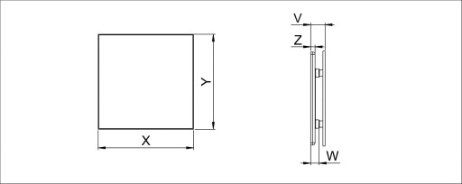 AWENTA SYSTEM+ рамка fi125 RWO125 + стеклянная панель PTG