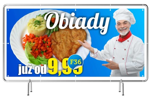 Baner REKLAMOWY Szyld 3x1m Obiady Domowe REKLAMA