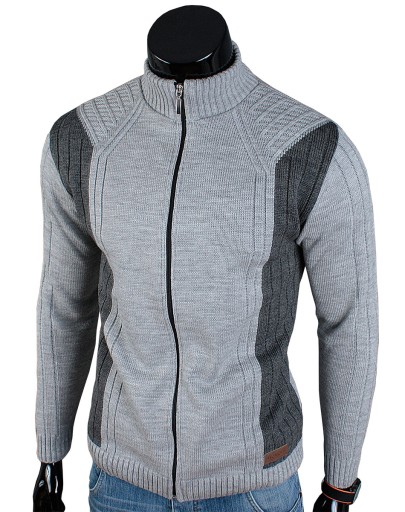 SWETER Rozpinany ZAMEK N58 Szary__3XL_PRODUKT_PL
