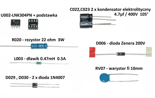 Ремкомплект Whirlpool AWD AWE AWO LNK304