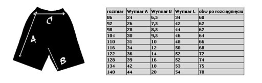 Kolorowe krótkie spodenki, szorty - czarny - 116