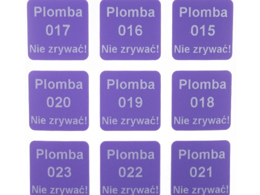 НАКЛЕЙКА ПЕЧАТЬ 16х16 ФИОЛЕТОВАЯ VOID 250 ШТ.