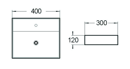 MEXEN MINI НАСТОЛЬНАЯ РАКОВИНА 40x30 см, ПОДСТАВНАЯ