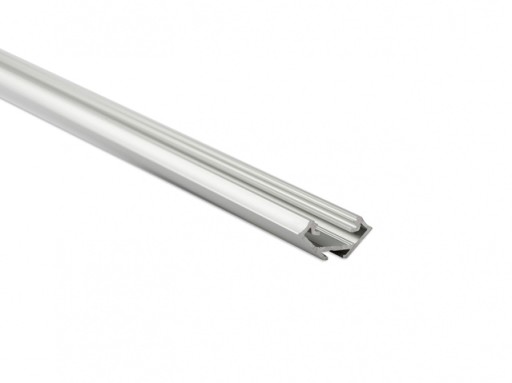 Profil aluminiowy LED narożnikowy 45 st. srebrny anodowany 2m typ C LUMINES