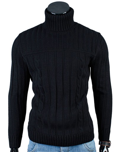 Gruby GOLF Sweter MA22 Czarny__M_PRODUKT_PL