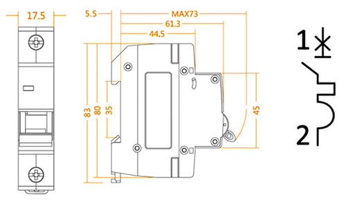 ПРЕДОХРАНИТЕЛЬ АВТОМАТИЧЕСКОГО ВЫКЛЮЧАТЕЛЯ ESKA B16 16A 1P PANTS