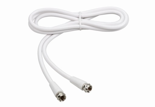Przewód antenowy Coax SAT 1F-1F 3m. biały THOMSON