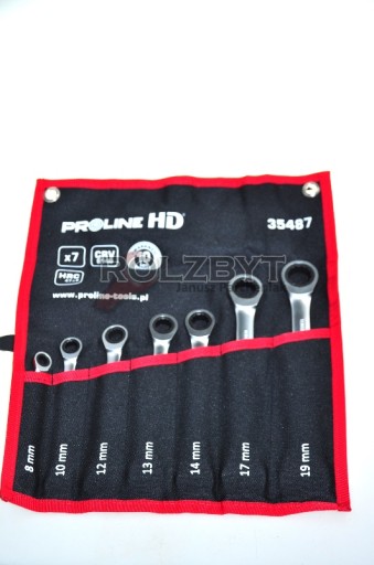 KLUCZE PŁASKO-OCZKOWE Z GRZECHOTKĄ PROLINE 35487