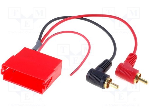 Adapter Audi VW Skoda złącze Mini ISO RCA AUX