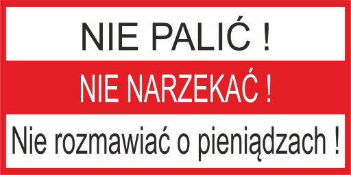 INZP10 nie palić .... śmieszna naklejka 10x20 cm