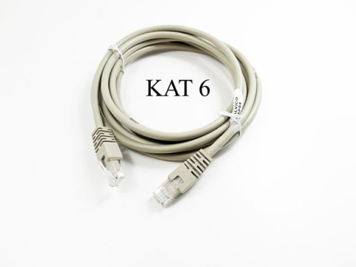 kabel sieciowy patch cord kat.6 RJ45 5,0m skrętka