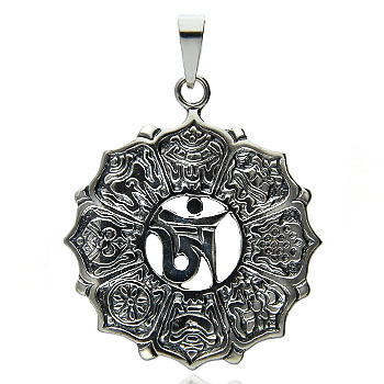 ASZTAMANGALA TALIZMAN AMULET SREBRO 925