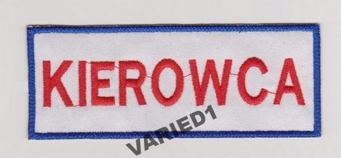 VAR Naszywka KIEROWCA 13 x 5 name CZ-NIEB. QM 187
