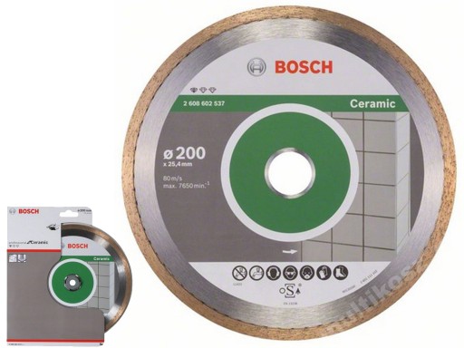 Алмазный диск BOSCH ДЛЯ ГЛАЗУРНОЙ ПЛИТКИ 200x25,4