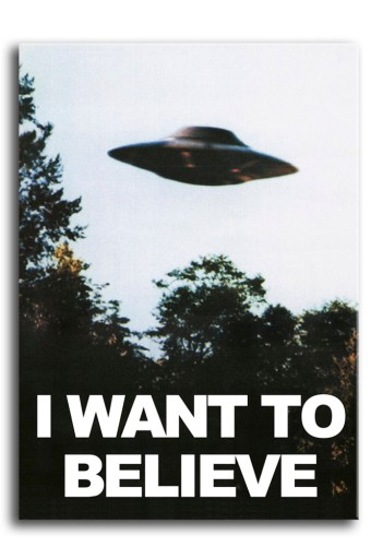 Z Archiwum X UFO Obraz Canvas I WANT TO BELIEVE