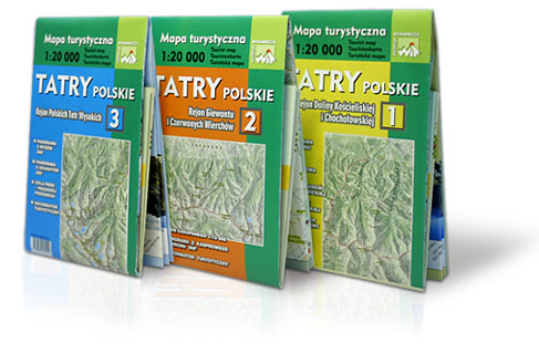 Mapa turystyczna Tatry Polskie 3 w 1, 1:20 000