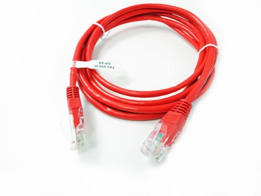 kabel sieciowy patch cord RJ45 UTP 3,0m CZERWONY