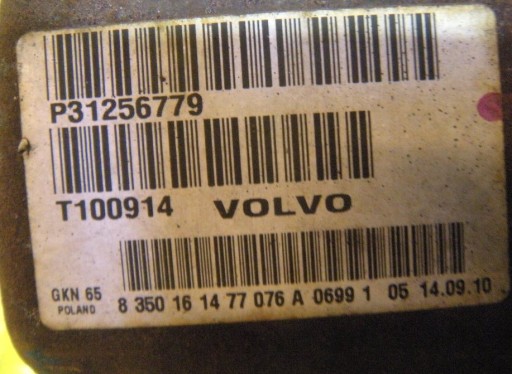 PÓŁOŚ LEWA VOLVO S60 V60 V70 S80 D3 D4 D5 D6