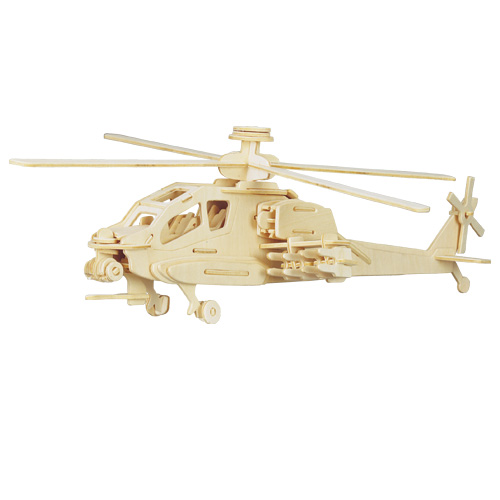 PUZZLE DREWNIANE 3D APACHE HELIKOPTER ŚMIGŁOWIEC