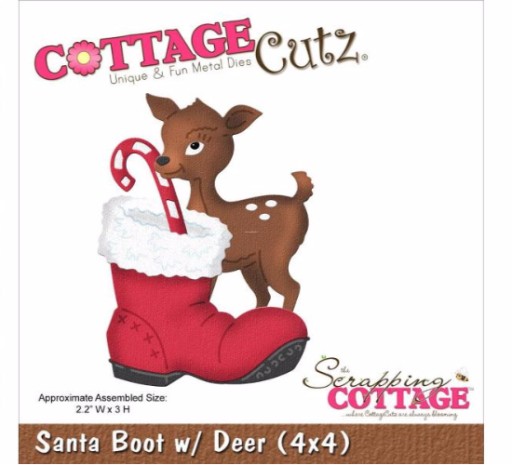 Wykrojnik CottageCutz Santa Boot w/ Deer WYPRZEDAŻ