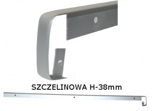 Listwa szczelinowa do blatu 38mm aluminium