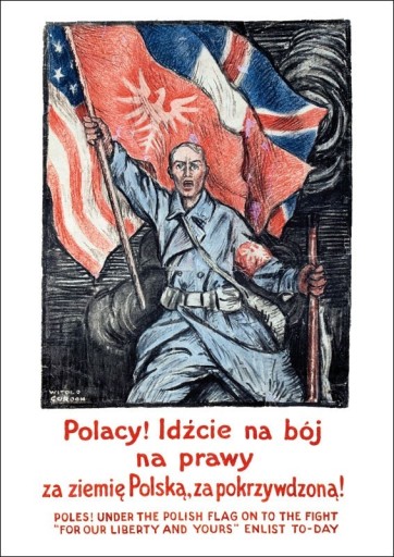 Plakat A3 Polacy! Idźcie na bój na prawy 1920-017