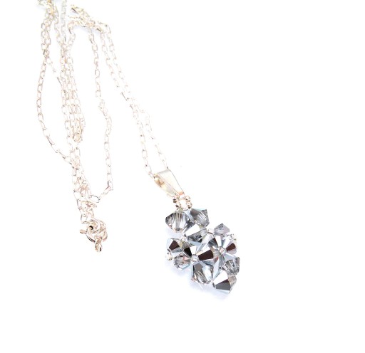 Wisior SWAROVSKI srebrny CAL długi łańcuszek