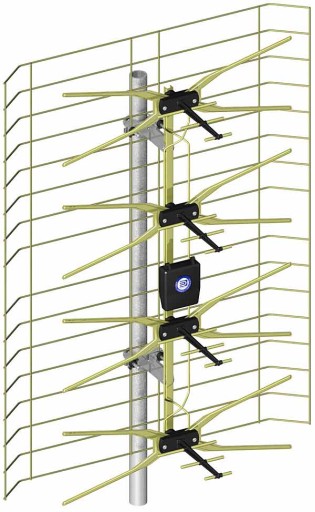 Antena ASP-8W LUX ze wzmacniaczem LNA-177 ABCV