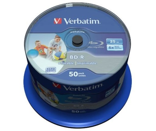 VERBATIM BD-R BLU-RAY 25GB 6x Printable 50szt !!!!