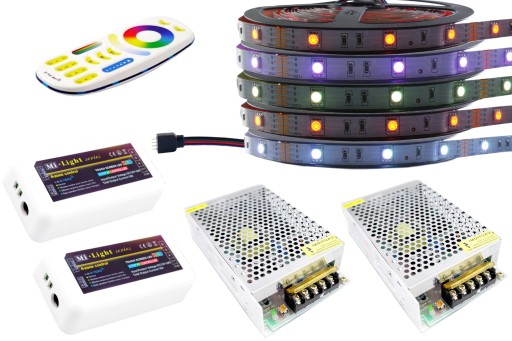 ZESTAW taśma LED RGB 5050 Mi-Light PREMIUM 4Z 25m