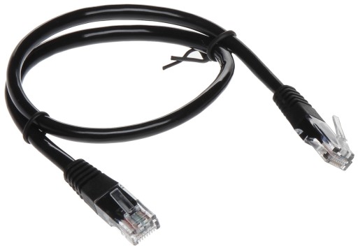PATCHCORD RJ45/0.5-BLACK 0.5m ABCV