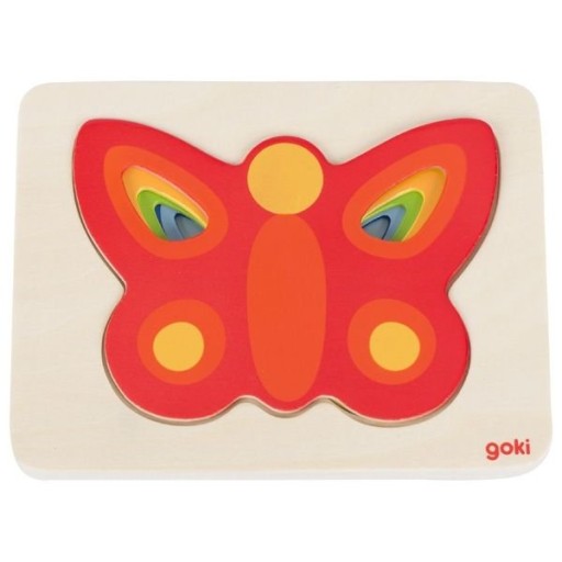 Puzzle WARSTWOWY MOTYL kolory wielkości ! GOKI