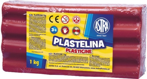 PLASTELINA 1 kg ASTRA DO PRZEDSZKOLA RÓŻOWA