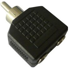 Adapter 2x gniazdo jack 3,5 / wtyk RCA cinch (1391)