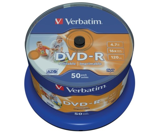 VERBATIM DVD-R PHOTO PRINTABLE cake 50 DO NADRUKU