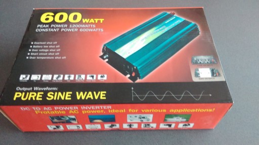 Przetwornica napięcia 600W 24 VOLT SINUS + USB