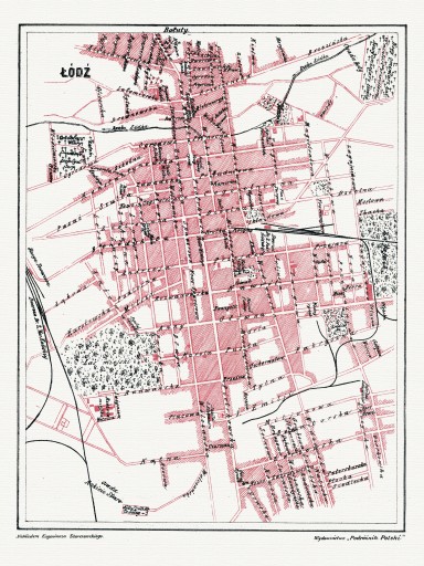 ŁÓDŹ plan miasta 1903 r.