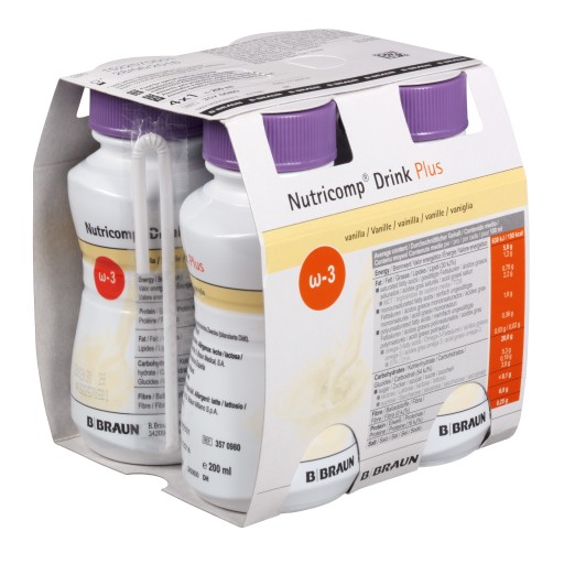 NUTRI comp DRINK+ 4szt. x 200ml - wanilia/proteiny