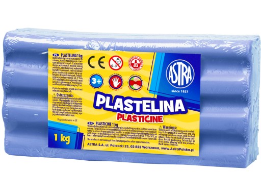 PLASTELINA LUZ 1KG ASTRA BŁĘKITNA NIEBIESKA