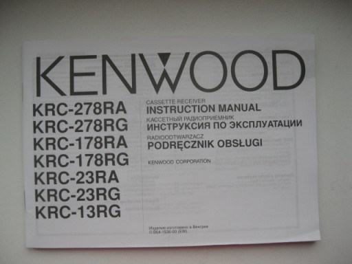 KENWOOD KRC Polska instrukcja radioodtwarzacza