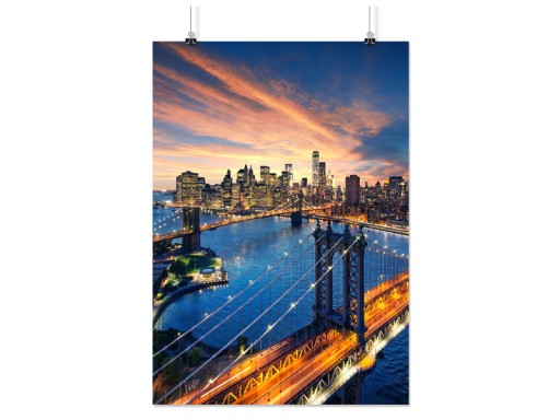 PLAKAT MOST BRIDGE WODA 90x60CM 16 WZORÓW MATOWY