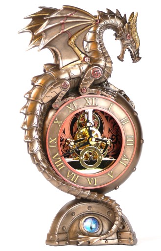 ZEGAR STOJĄCY Steampunk SMOK NA PREZENT veronese