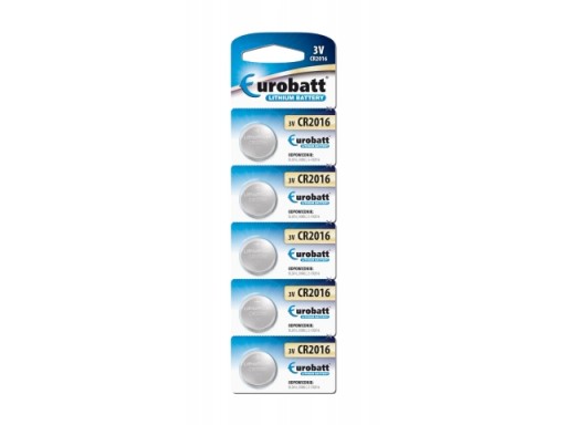 BATERIA LITHIUM CR2016 EUROBATT 5 SZT