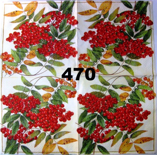 Serwetki do decoupage-1szt -JARZĘBINA-NR 470