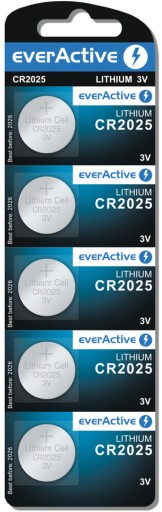 5x bateria guzikowa litowa mini everActive CR2025