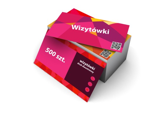 Wizytówki 500 sztuk dwustronne 4/4 kreda 350g/m2